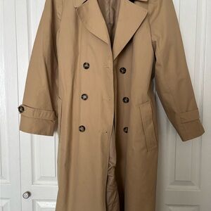 Reitmans Tan Double-Breasted Trench Coat